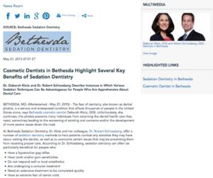 bethesda cosmetic dentist,sedation dentistry,iv sedation,dental anxiety